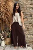 Pure Cotton Santos Quinn Culotte Pant Coffee Bean -